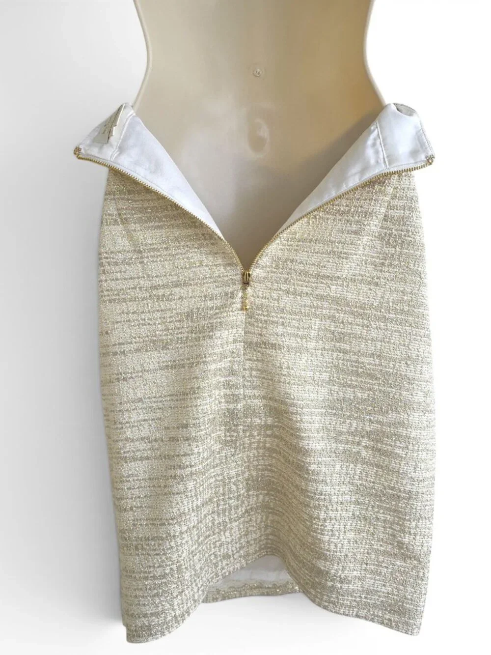 Kate Spade New York metallic tweed pencil skirt